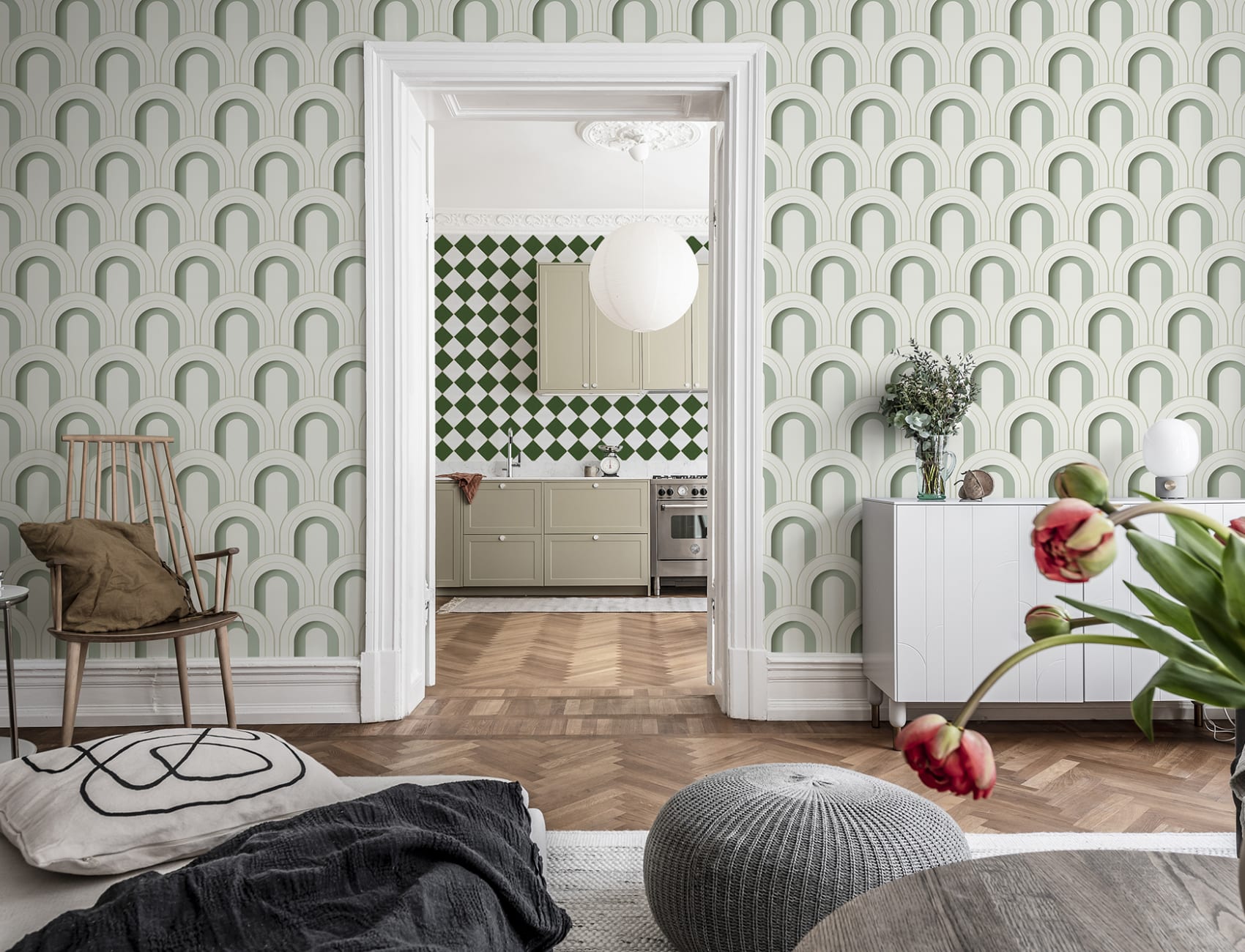 Arch Deco Bijou, Soft Green