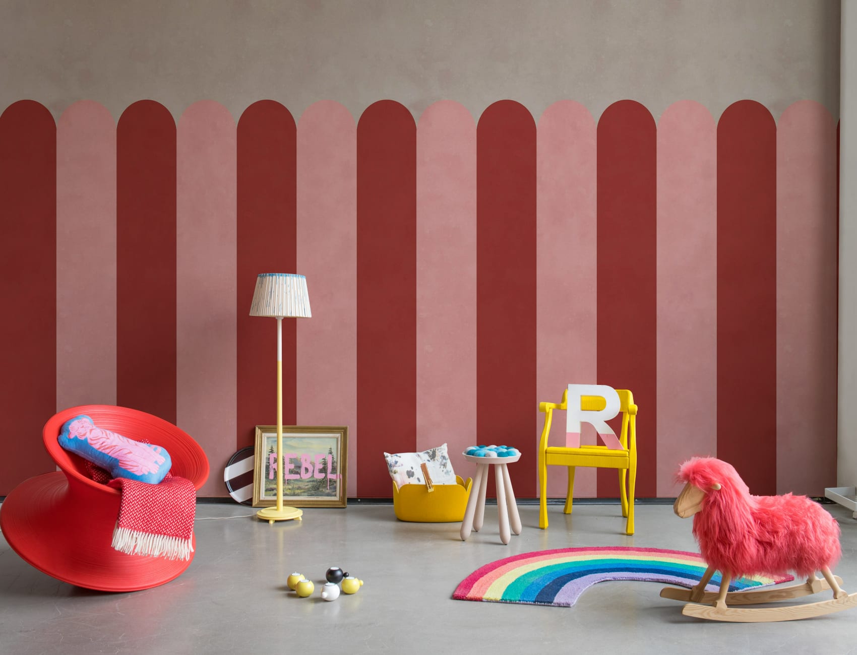 Vibrant Raspberry Stripes