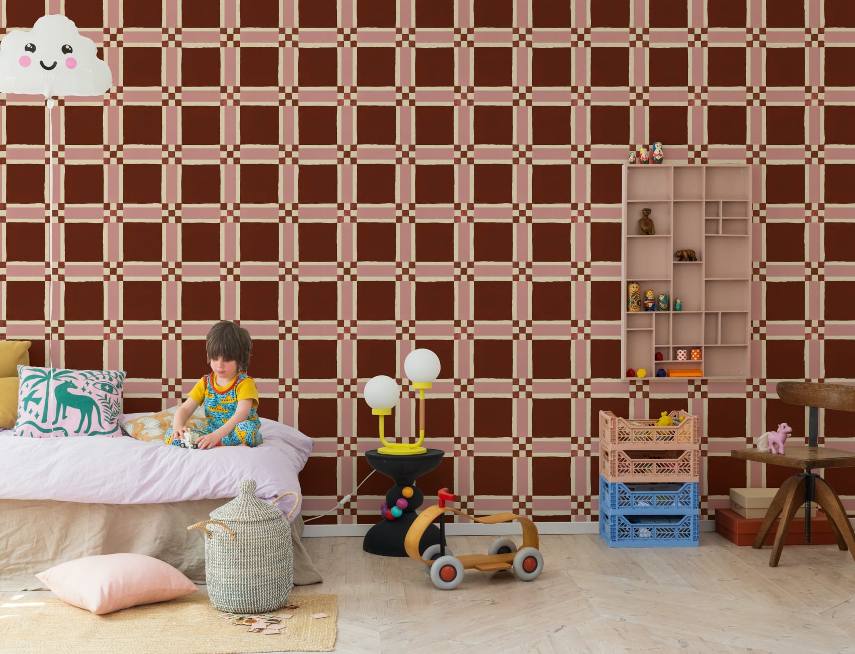 Bourgondisch raster met een gedurfde flair