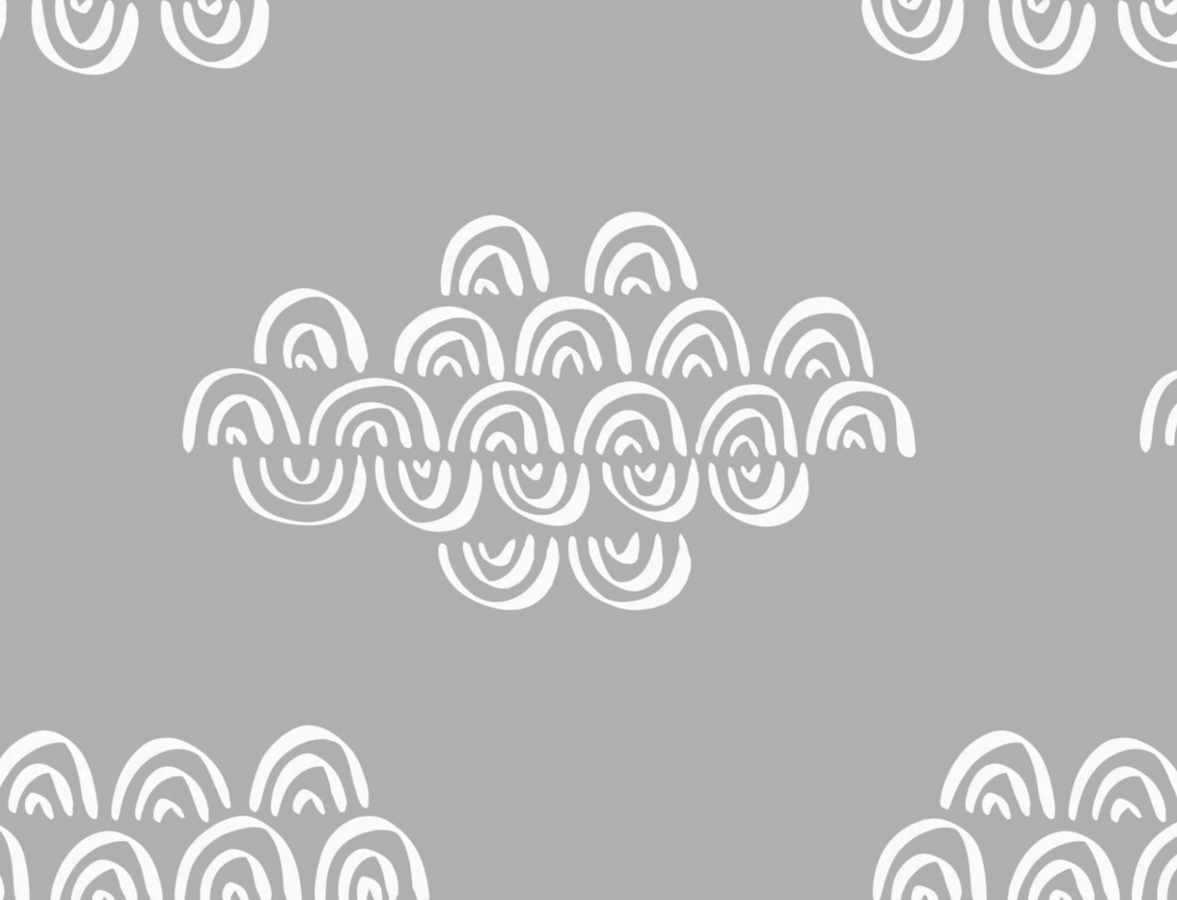 Papier Peint Japonais Gris avec Motif de Nuages