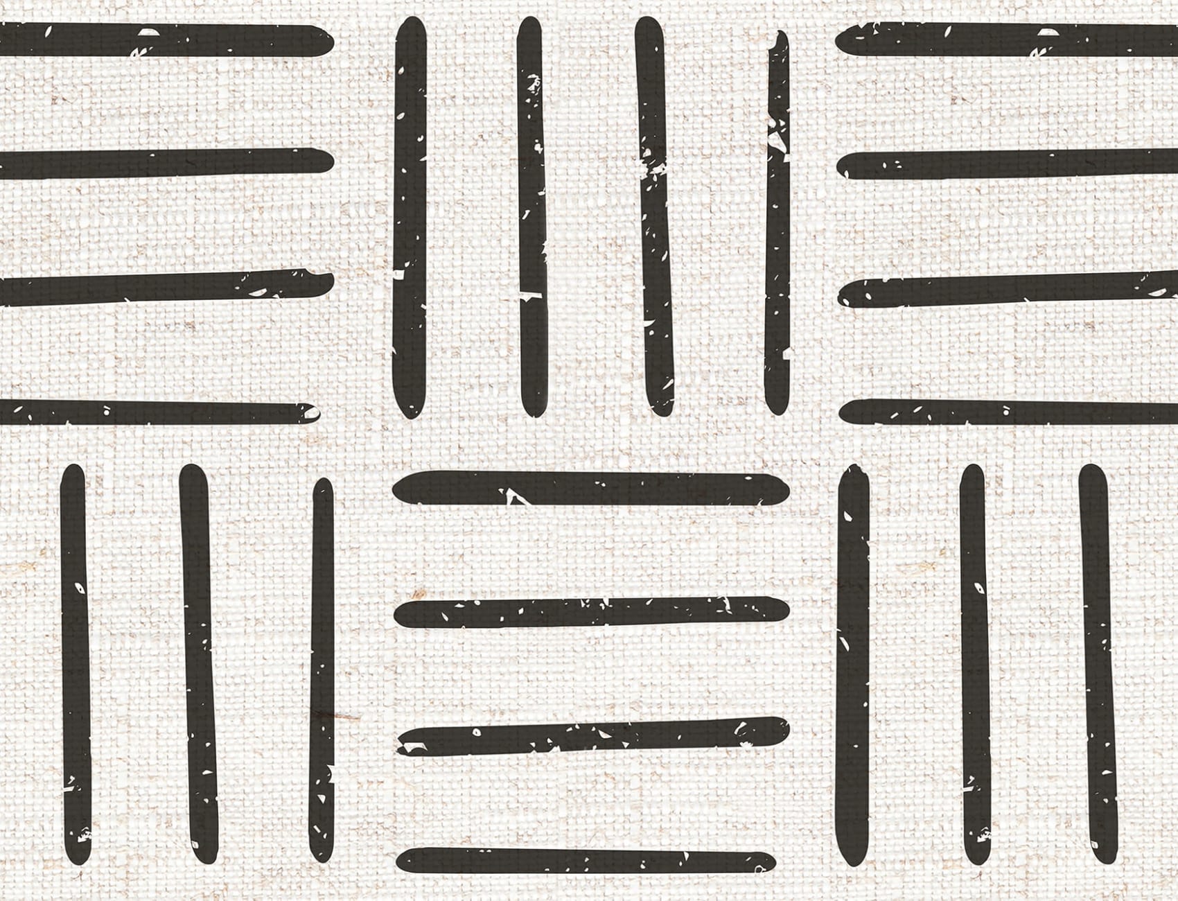 Black & White Tribal Lines Wallpaper Mural