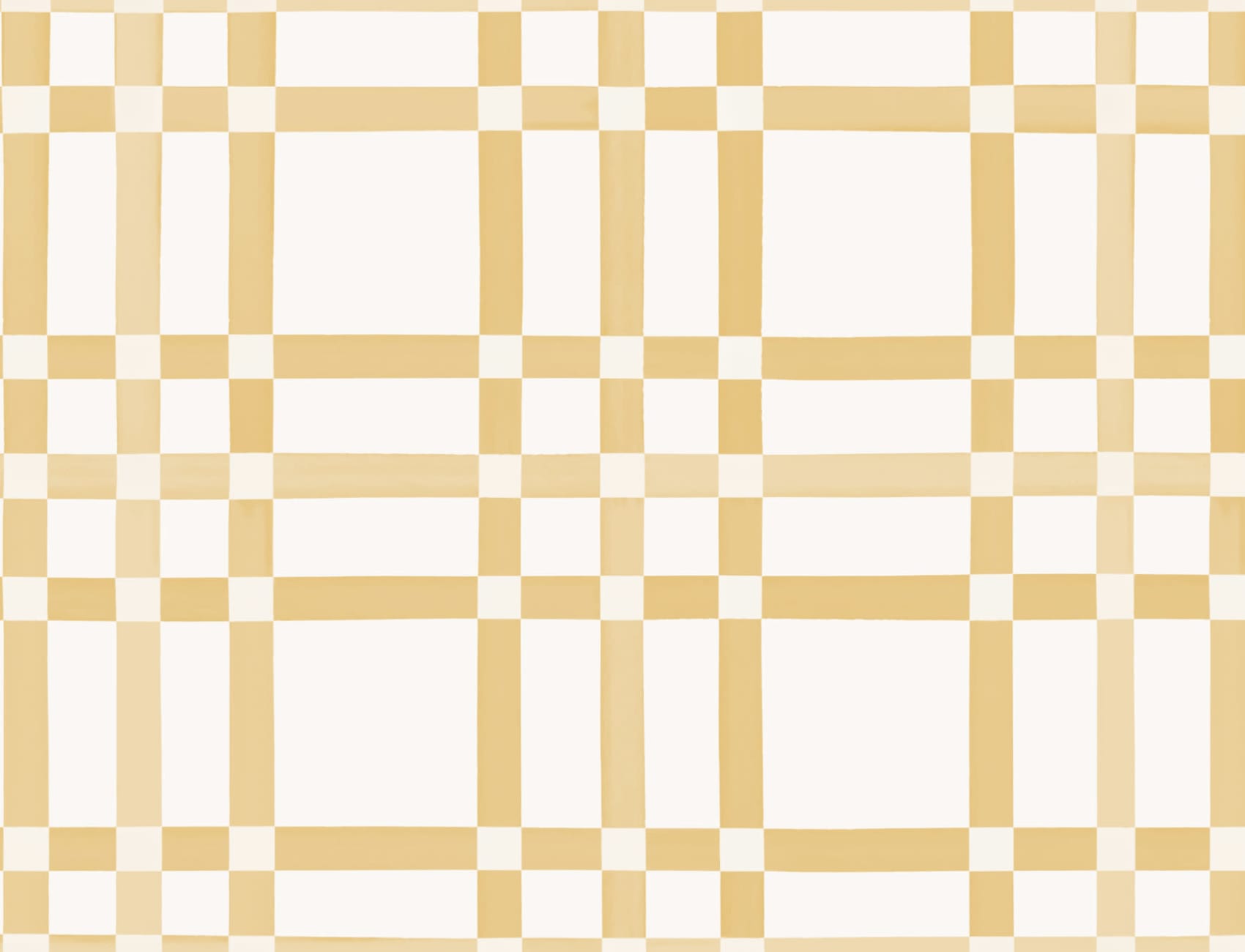 Mustard Yellow Retro Checkered Wallpaper Mural