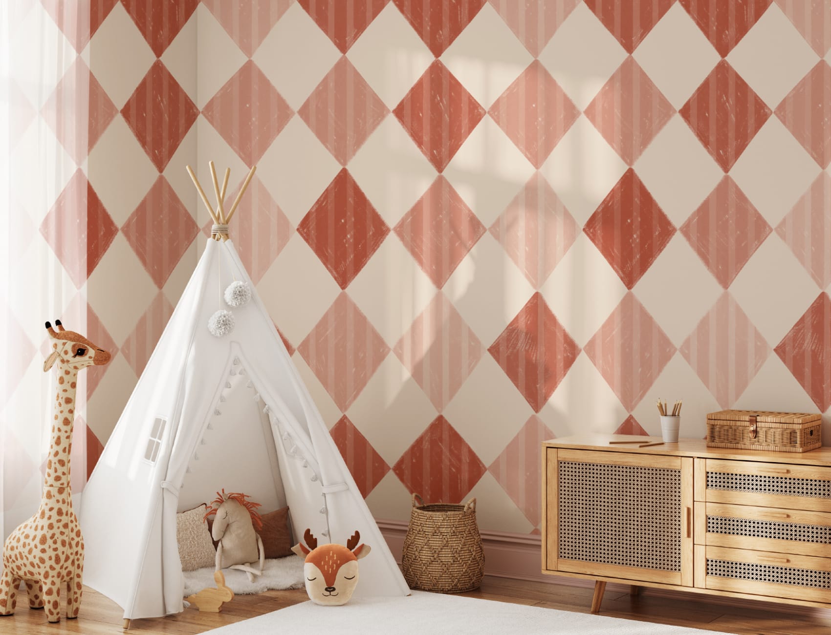 Mural de papel pintado Red Stripe Harlequin