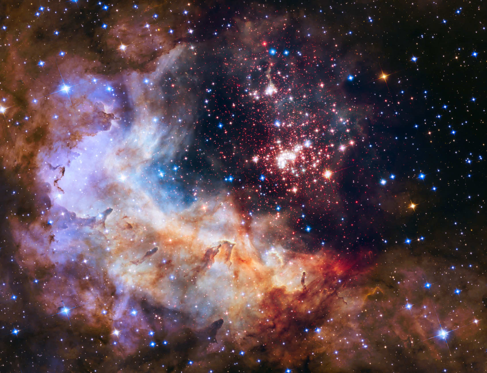 Carta da Parati Fotografica con Ammasso Stellare di Westerlund 2