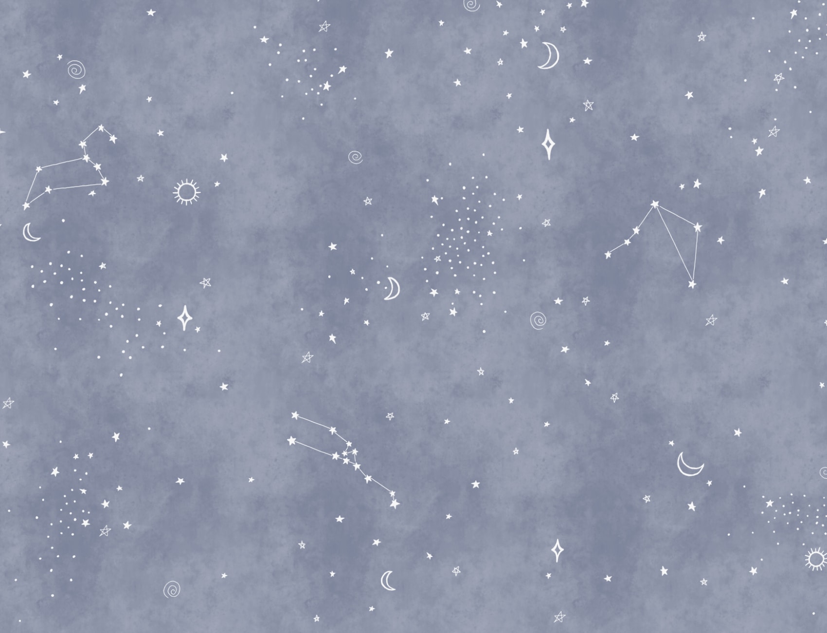 Navy & White Zodiac Constellation Mural