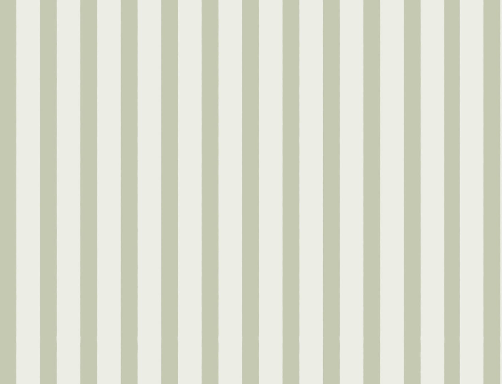 Papier Peint Panoramique Rayures Verticales en Vert Menthe et Crème