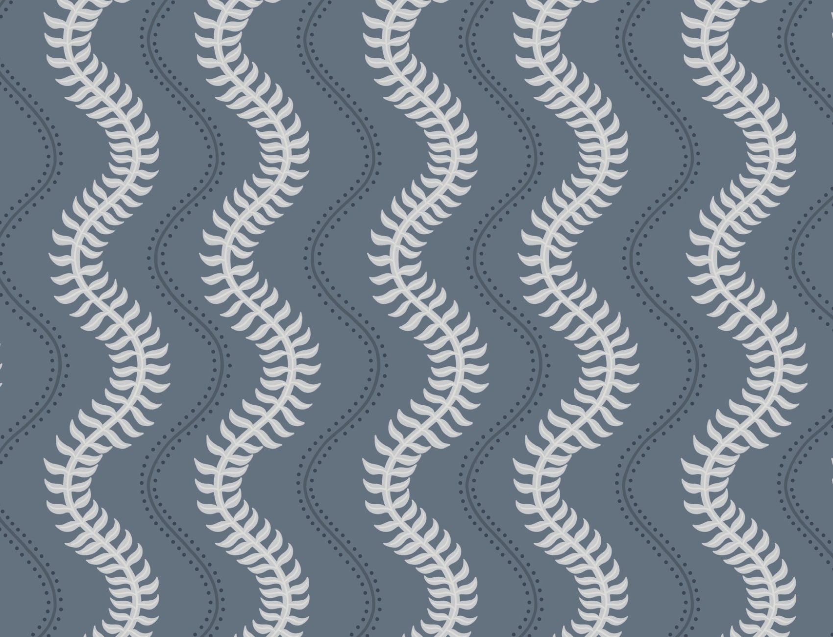 Blue Wavy Striped Pattern Wall Mural for Tranquil Vibes