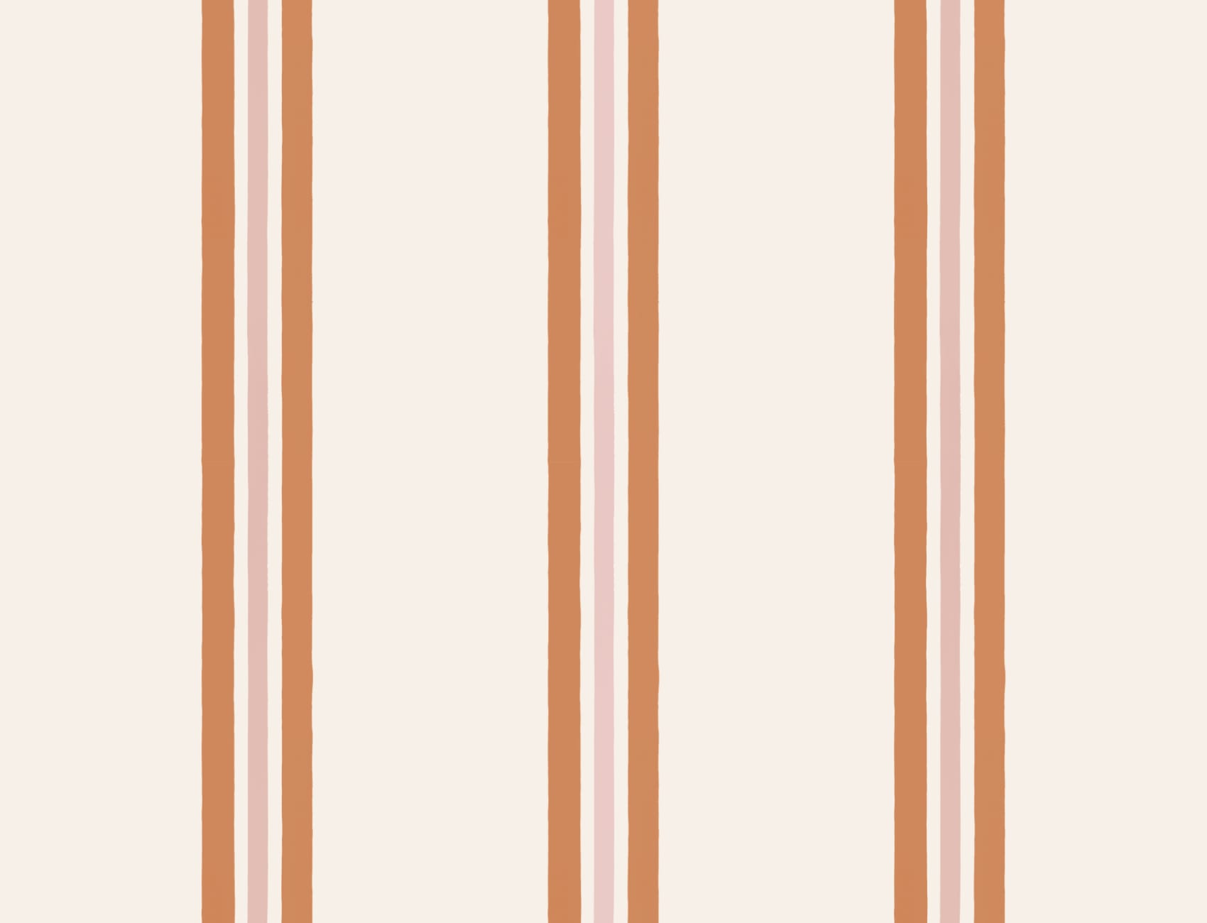 Papier peint à rayures de crayon contrastées orange