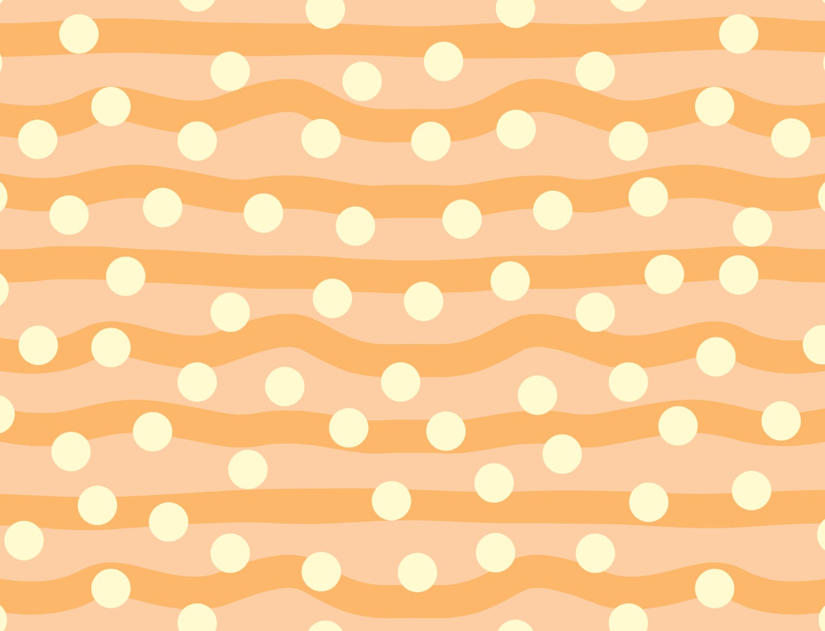 Elizabeth Olwen Polka Pop Orange Mural
