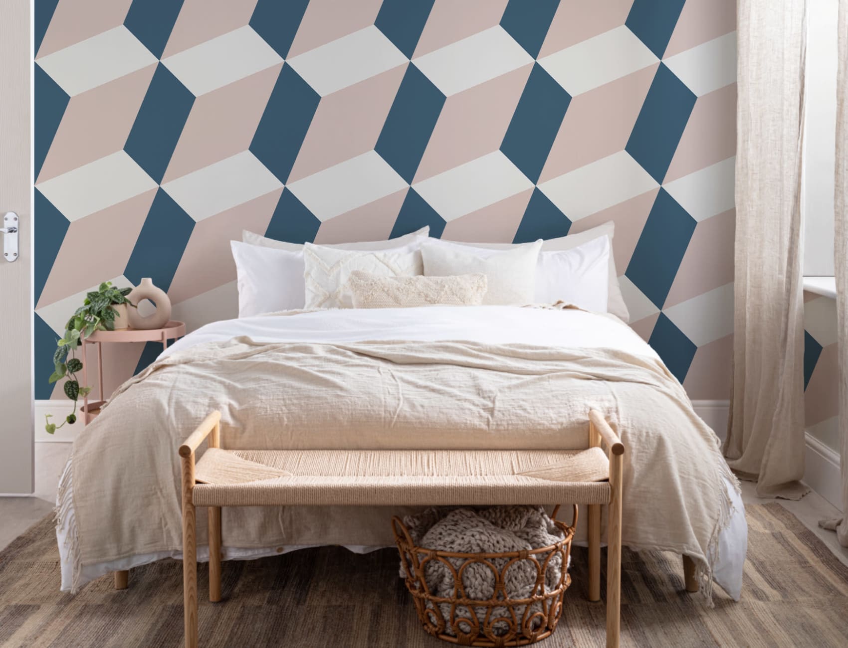 Tilted Square 3D Wallpaper Mural