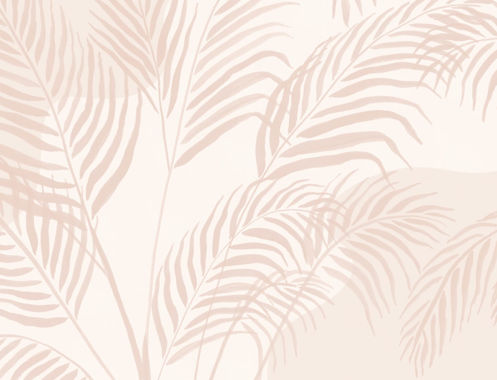 Pink Palm Leaf Inky Tropical Wallpaper Mural