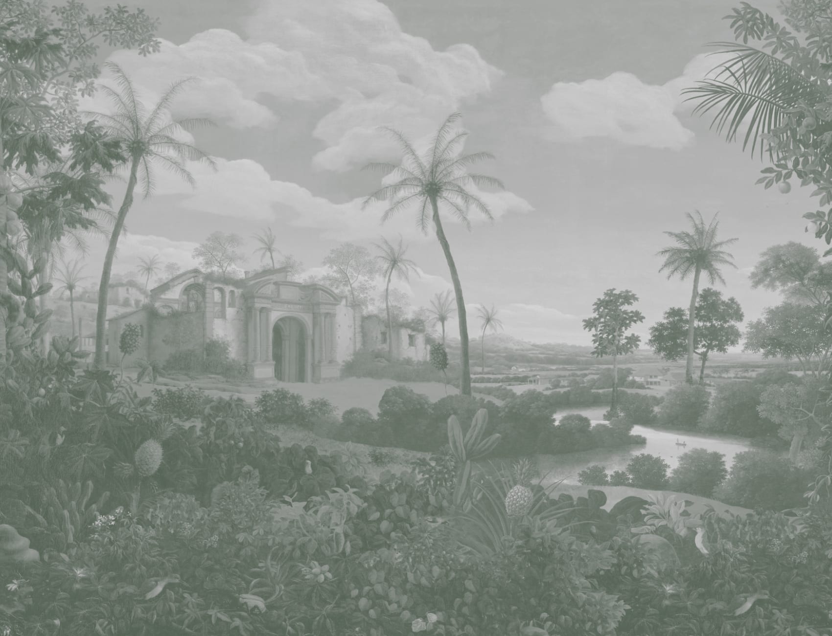 Green Frans Post Landscape Painting Mural