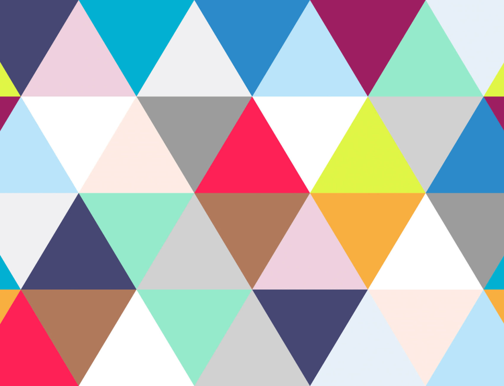 Flerfärgade trianglar Geometrisk fototapet