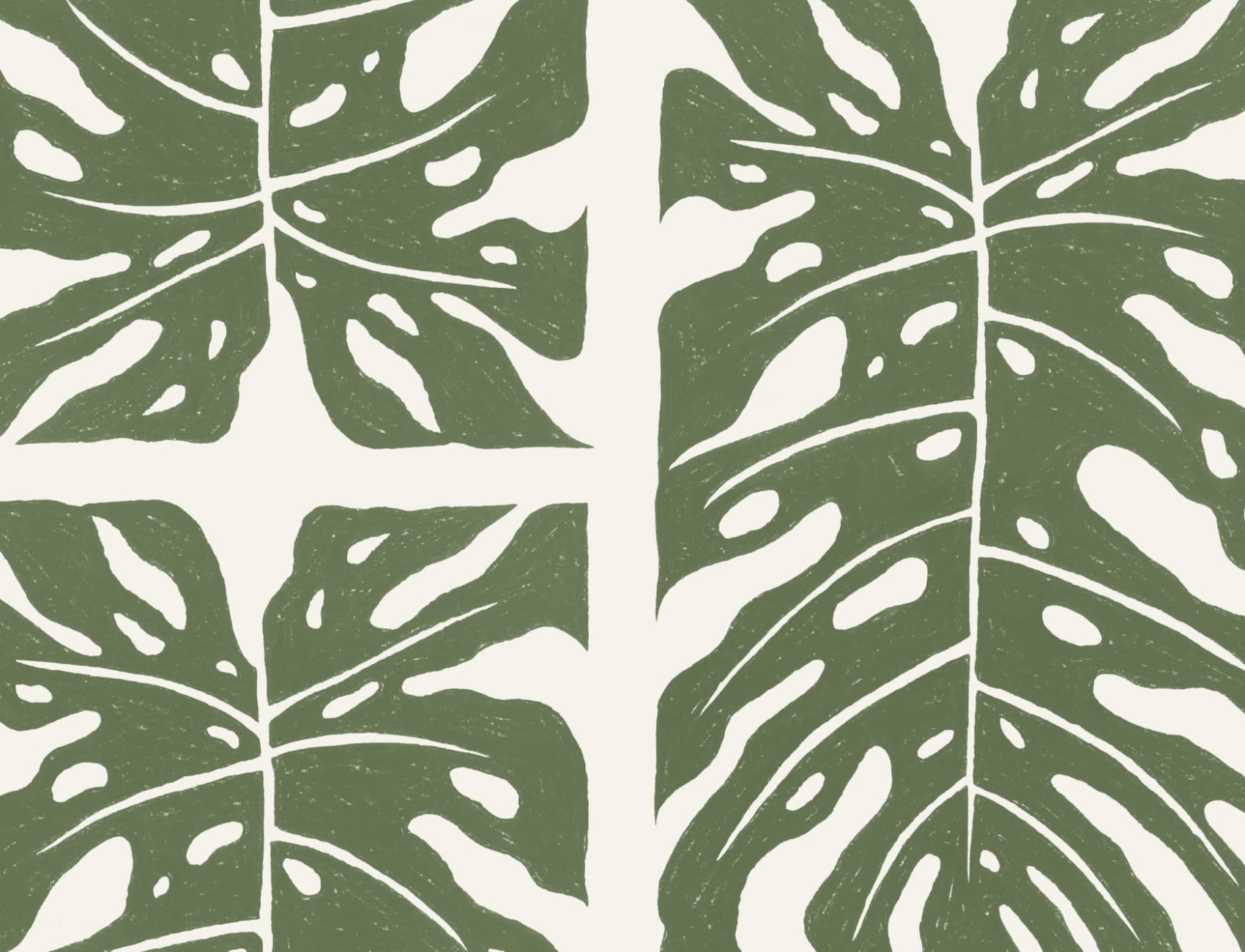 Green Repeat Tiled Monstera Leaf Wallpaper Mural