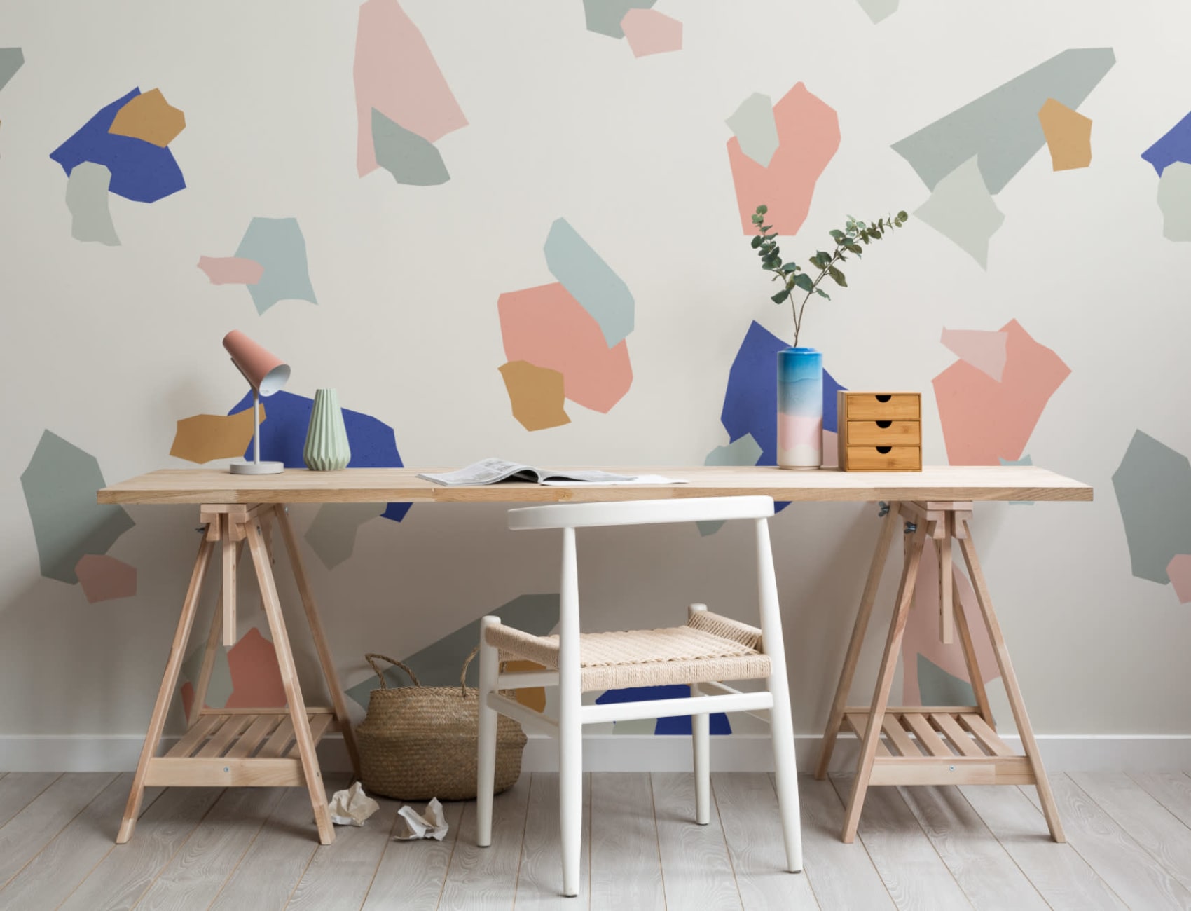 Colorat Abstract Terrazzo model tapet Mural