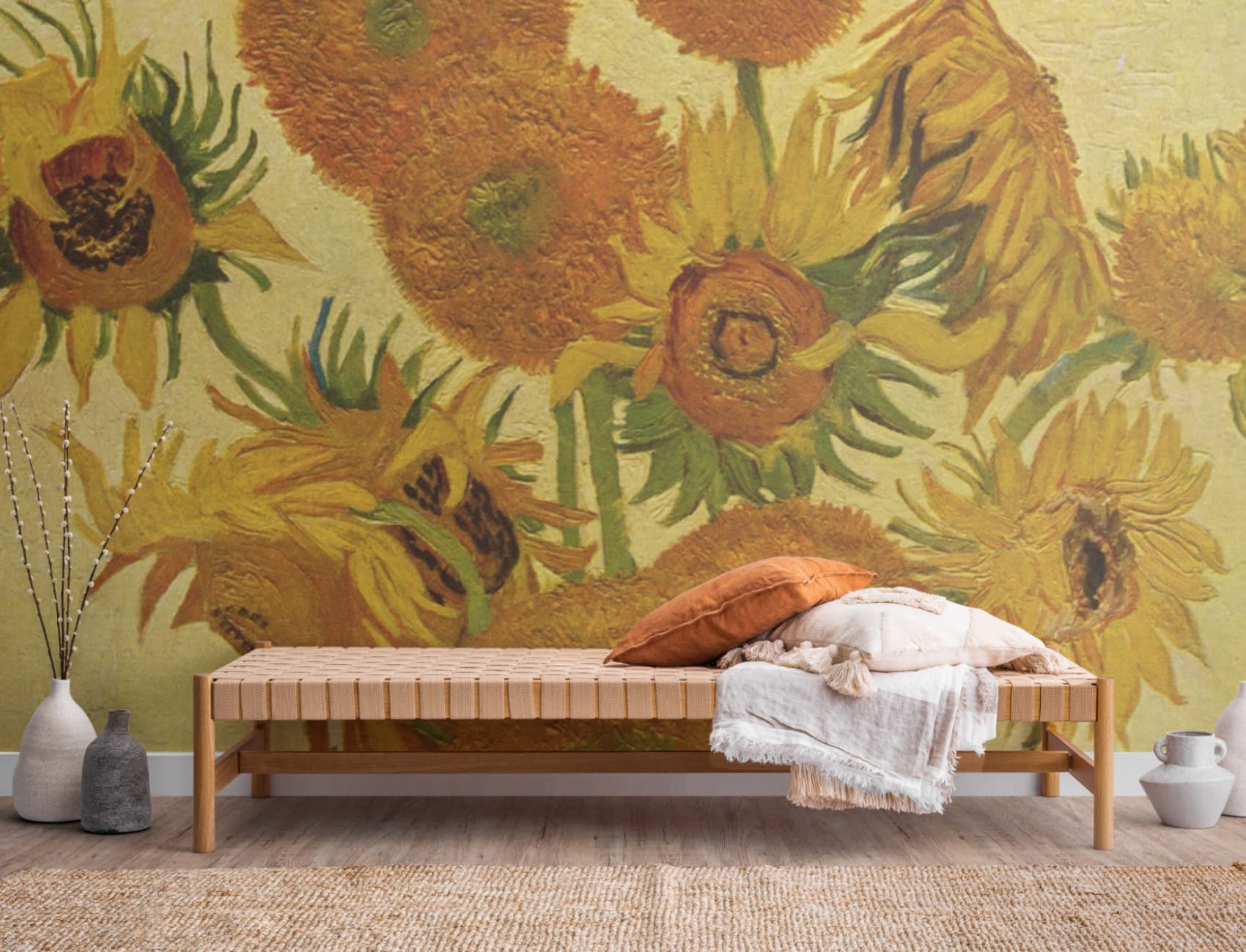 Sunflowers by Van Gogh Art Wallpaper Mural