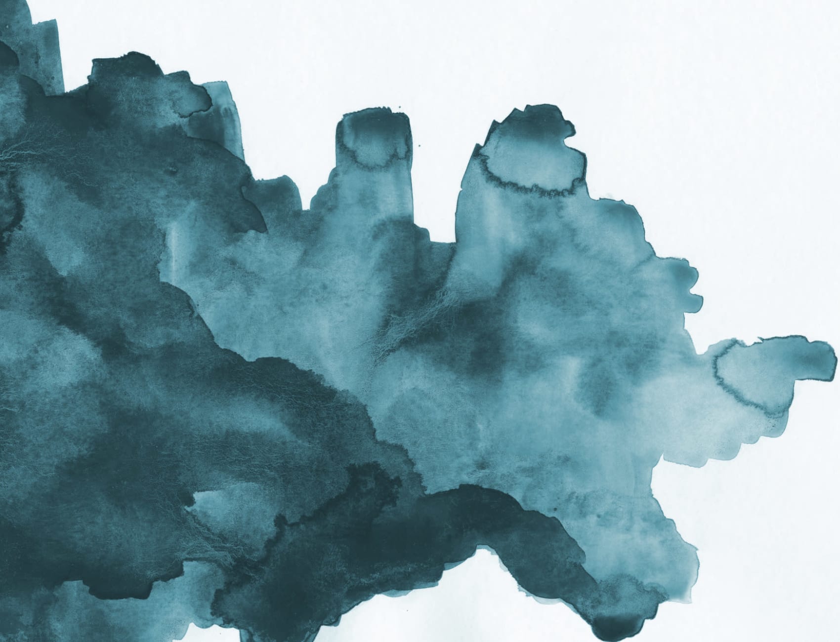 Teal River Watercolor Wallpaper Mural