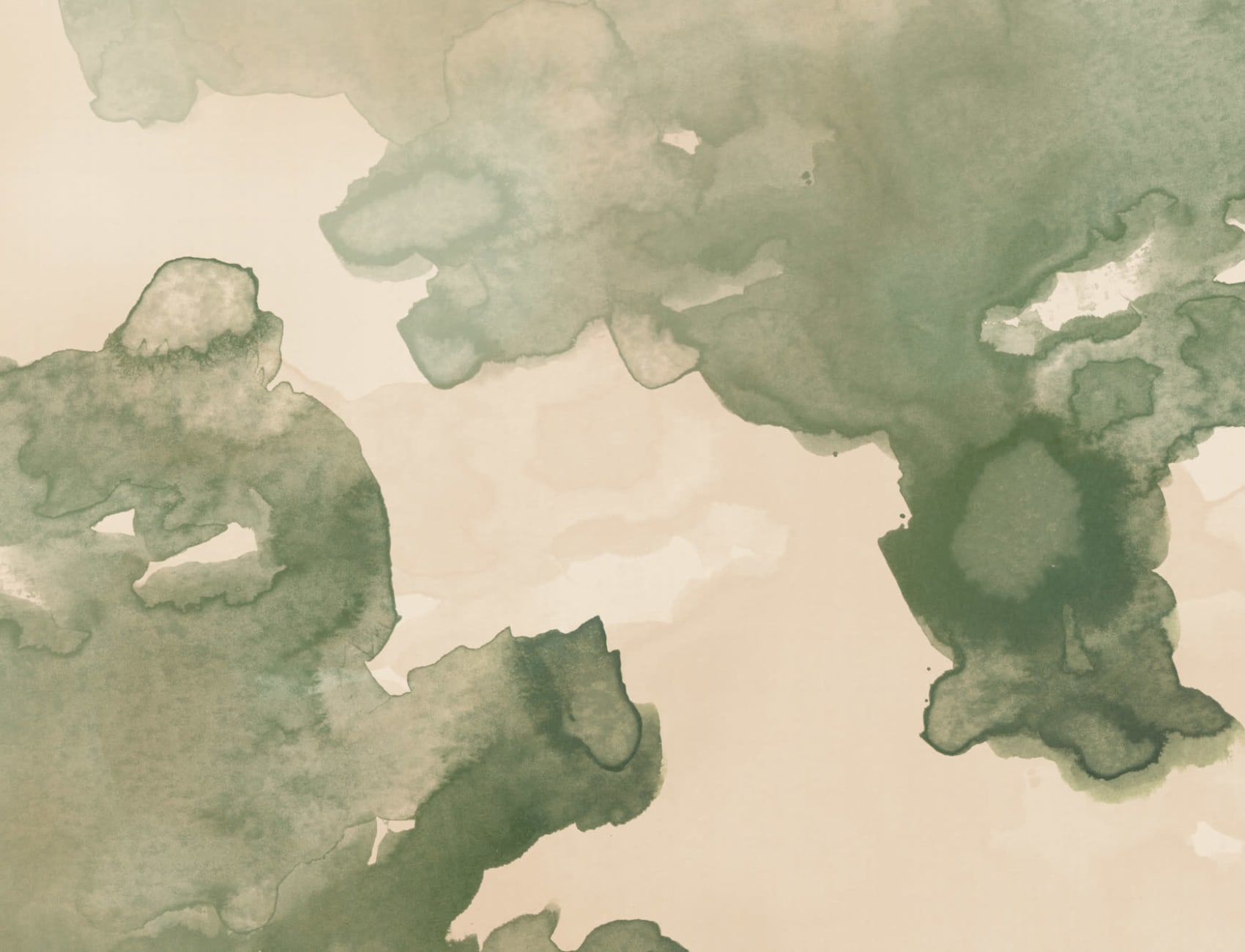 Panoramique taches d’aquarelle en vert