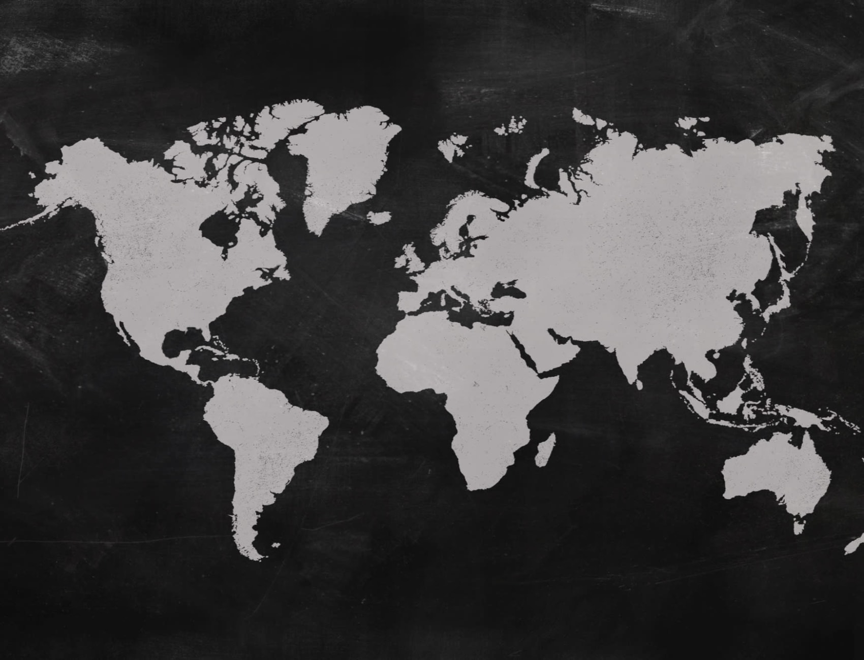Chalkboard World Map Wallpaper Mural