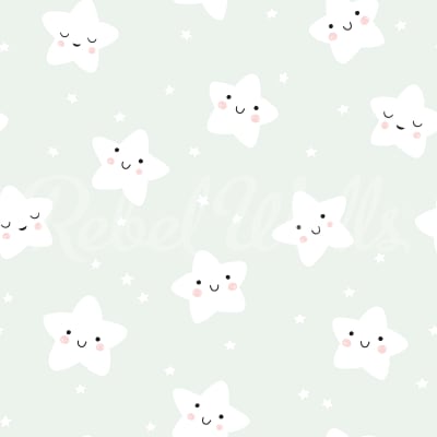 Cute Stars, Mint pattern image