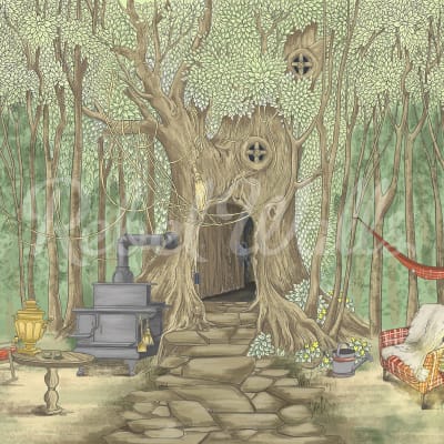 Fairy Tale, Forest Green pattern image