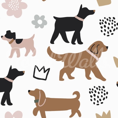 Dog Walk, Brown pattern image