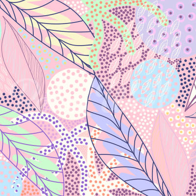 Artsy Leafs, Pink pattern image