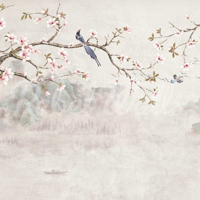 Bird Tree, Pastel pattern image