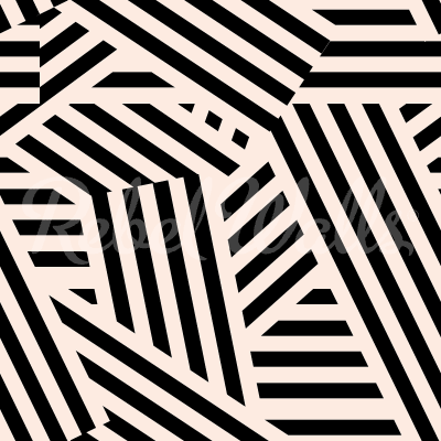 Abstract Stripes, Liquorice & Cream pattern image