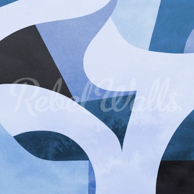 Abstract Curves, Blue pattern image