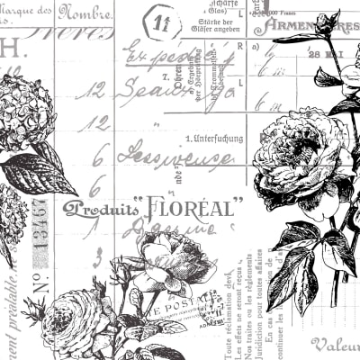 Floréal, black&white pattern image