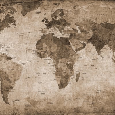 World Map, brown pattern image