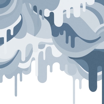 Dripping Ice Cream Blue pattern image