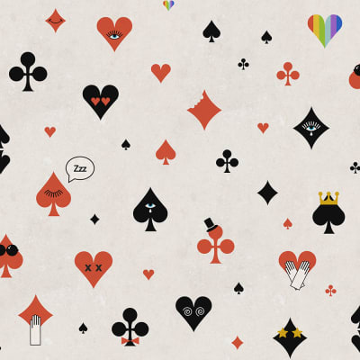 Poker Face, Red pattern image