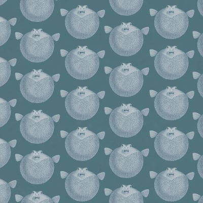 Puffer Fish, Blue pattern image