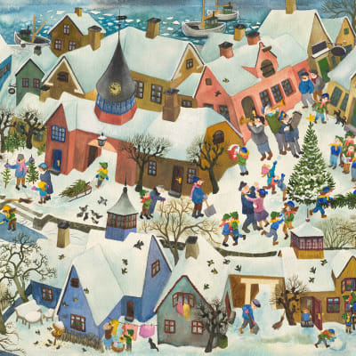 Friendly Town, Winter pattern image