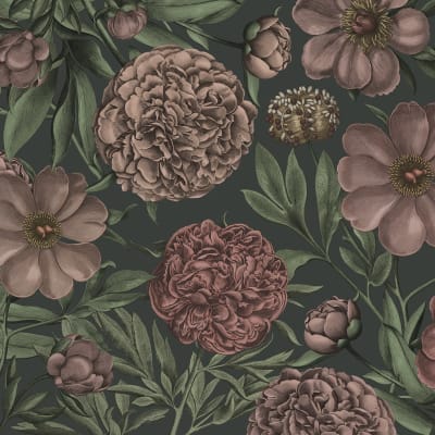 Peony Delight, Midnight pattern image