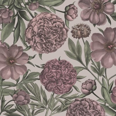 Peony Delight, Purple pattern image