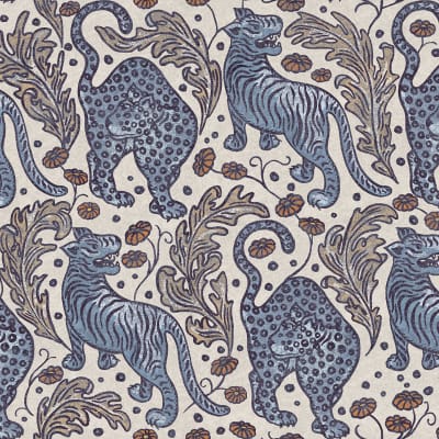 Bold Tigers, Blue pattern image