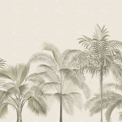 Retro Jungle, Beige pattern image