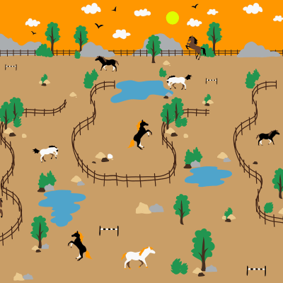 Happy Farm, Brown pattern image