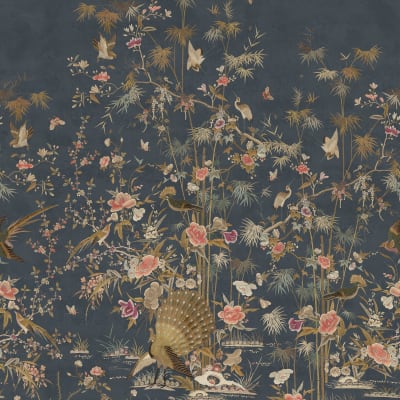 Chinoiserie Garden, Dark Blue pattern image