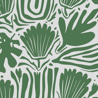 Abstract Blossoms, Green pattern image