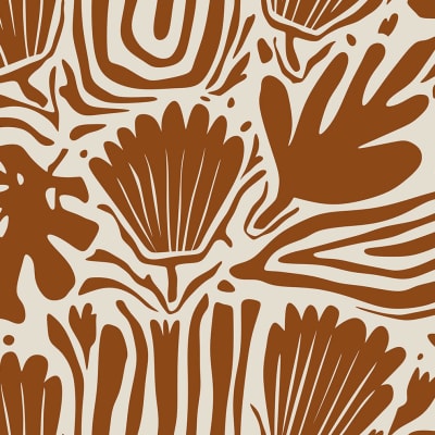 Abstract Blossoms, Terracotta pattern image