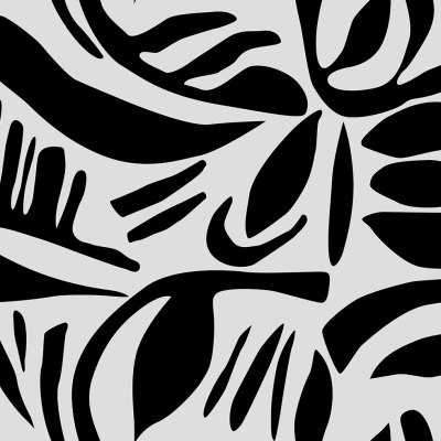 Abstract Leafs, Black & White pattern image