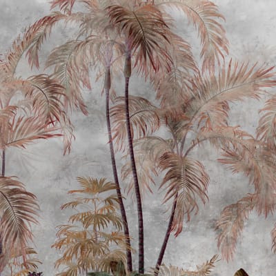 Palm Trees, Gray pattern image