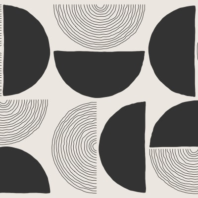 Graphic Circles, Black pattern image
