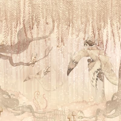 Dream Forest Girl, Sandy Pink pattern image