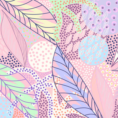 Artsy Leafs, Pink pattern image