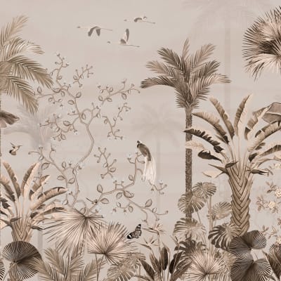 Magnolia Jungle, Beige pattern image